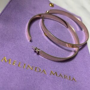 Melinda Maria Gold Atlas Hoop Earrings